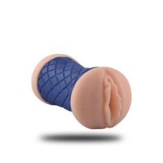 Masturbatoare de mana - Enjoy Placere Intima Masturbator Dublu Vagin si Fund Albastru Senzatie Adevarata de Penetrare