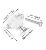 Butoni Mobila Cristal 30mm Baza Argintie - Manere Sticla Comoda, Dulap, Masa Machiaj