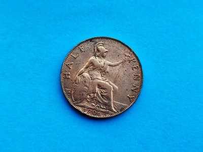 Half Penny 1906 Anglia- foto