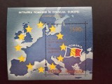 1993 - Intrarea Romaniei in Consiliul Europei - colita dantelata - LP1327, Nestampilat