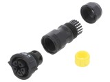 Conector circular mamă 5 pini cu șurub X-Lok DC-05BFFB-QL8MPP