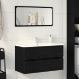 vidaXL Dulap pentru Chiuvetă Stejar Negru 80x38.5x45 cm Lemn Prelucrat