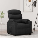 vidaXL Fotoliu rabatabil, negru, material textil