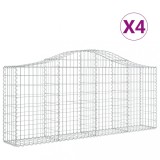 Cumpara ieftin Cosuri gabion arcuite 4 buc, 200x30x80/100cm, fier galvanizat