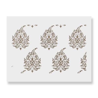 Sablon 890x580x0.7mm Kantha Paisley Refolosibil, model MXSP7040 foto