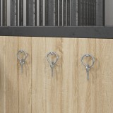 vidaXL Inele de legare a calului cu șuruburi cu ochi, 3 buc., argintiu, oțel 172471