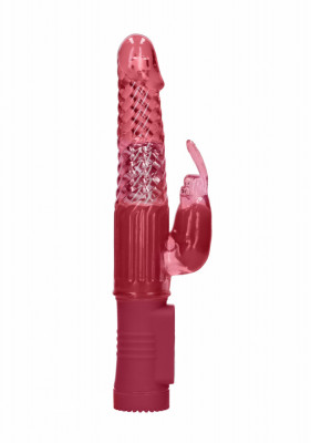 Vibrator Iepuras cu Rotatii si Vibratii, Rosu foto