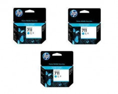 Consumabil HP Cartus 711 Cyan 3 pack CZ134A foto