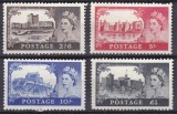 DB1 Marea Britanie UK QEII Castele 1955 4 v. MNH