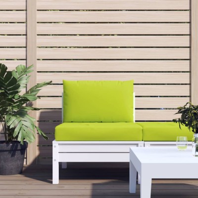 vidaXL Perne pentru canapea din paleți, 2 buc., verde aprins, textil foto