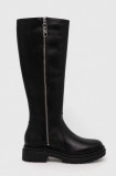 MICHAEL Michael Kors ghete de piele Regan femei, culoarea negru, cu toc plat, 40F3RGFB5L