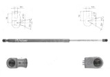 Amortizor capota spate, echilibror haion Fiat 500l (330), 01.2013-, Stanga = Dreapta, Lungime, Cursa, Forta: 554 mm, 200 mm, 670 N; haion, Hatchback