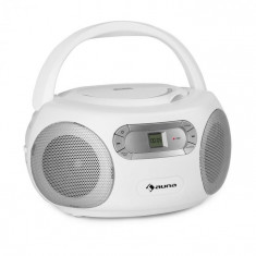 Auna Haddaway, CD boombox, CD player, bluetooth, FM, intrare AUX, display LED, alb foto