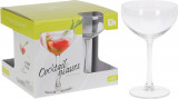 Set 4 pahare pentru cocktail, 240 ml, 9.2x15 cm, sticla, Excellent Houseware