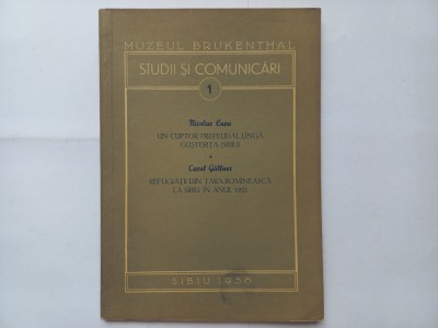 MUZEUL BRUKENTHAL- STUDII SI COMUNICARI, NR. 1. NICOLAE LUPU-UN CUPTOR PREFEUDAL foto