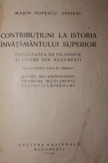 CONTRIBUTIUNI LA ISTORIA INVATAMANTULUI SUPERIOR foto