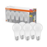 Bec LED Osram clasic A60 E27 8W 806lm lumina calda 2700 K - 5 buc