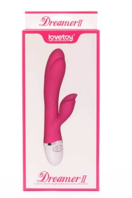 Dreamer II - Vibrator iepuraș roșu, 20.5 cm foto