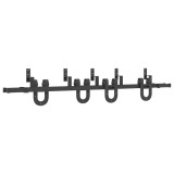 Cumpara ieftin Set feronerie pentru usi glisante, negru, 200 cm, otel