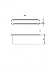 Set 20 buc., casete plastice pentru lamele incastrate, 68 mm x 8 mm foto