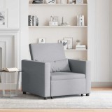 VidaXL Sofă convertibilă 3 &icirc;n 1 gri deschis