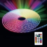 Bandă LED RGB cu Telecomandă, 5m, 12V, Multicolor, CMCLASS