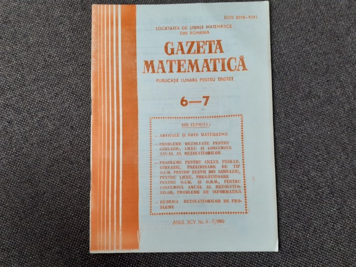 GAZETA MATEMATICA NR 6-7 /1990 RF3