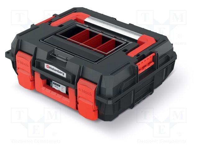 Ladă unelte KISTENBERG neagră polimer C BLOCK ALU LOG 450x380x168mm