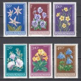 ROMANIA 1979 LP 977 FLORI PROTEJATE IN R.S.ROMANIA SERIE MNH