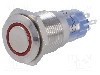 Intrerupator anti-vandalism, OFF-ON, &Oslash;16mm, BULGIN, MP0045/1E2RD012