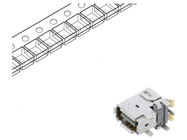 Conector ix Industrial Soclu SMT 10PIN Aurit