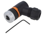 Conector M12 5 pini mamă unghi 90&deg; IP67 pe cablu LAPP
