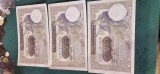 Serbia 3 bancnote serii consecutive 838 839 840 , stare aunc unc , 100 dinari dinara 1941