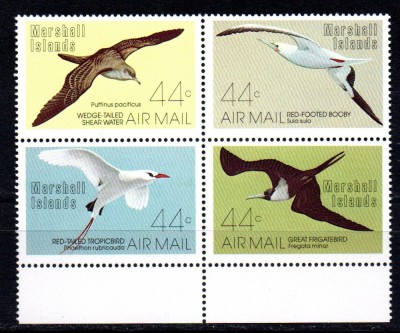 MARSHALL 1987, Fauna, Pasari, serie neuzata, MNH foto
