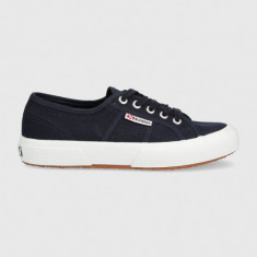 Superga tenisi femei, culoarea albastru marin