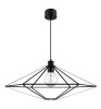 Pendul sfera GoodHome Heyka, negru, 1xE27, cablu reglabil