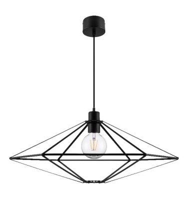 Pendul sfera GoodHome Heyka, negru, 1xE27, cablu reglabil foto