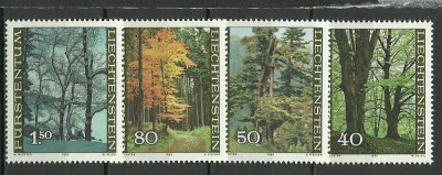 Liechtenstein 1980 - Anotimpuri, arbori, serie neuzata foto