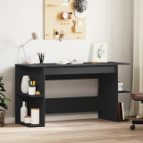 vidaXL Birou, negru, 140x50x75 cm, lemn prelucrat