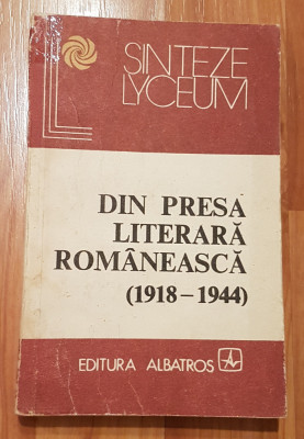 Din presa literara romaneasca (1918-1944) foto