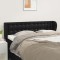 vidaXL Tăblie de pat cu aripioare negru 147x23x78/88cm piele ecologică 3117234