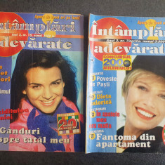 Revista Intamplari adevarate, Lot 2 numere 1998/99, 34 pag fiecare, stare buna