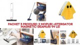 Cumpara ieftin Pachet 3 produse pentru curatenie, 1mop triunghi reglabil, 1 mop de mana cu