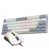 Cumpara ieftin Kit Gaming Tastatura + Mouse Redragon Dinamic Duo, RGB, Alb
