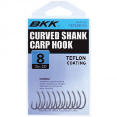 Carlige BKK Carp Curved Shank SuperSlide, 10 buc (Marime Carlige: Nr. 2)