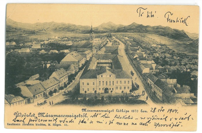 3458 - SIGHET, Maramures, Panorama, Romania - old postcard - used - 1904