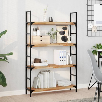 vidaXL Rafturi suspendate 2 buc. 80x20x4 cm lemn masiv acacia netratat foto