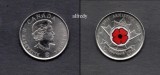 CANADA 2008 25 cents Armistice Day, color, America de Nord