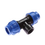 Teu compresiune PEHD, filet interior, D 25 mm x 1/2&quot;