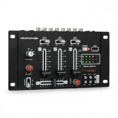 Auna Pro DJ-21, dj-mixer, pult de mixaj, usb, negru foto